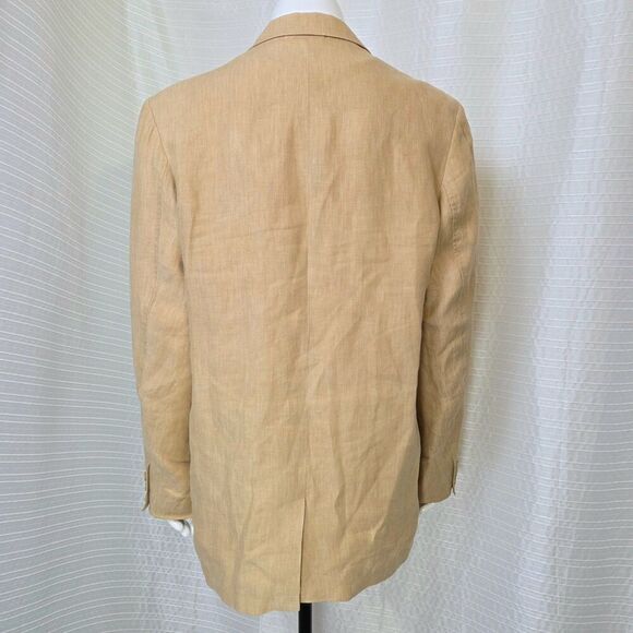 The Territory Ahead Linen Blazer Men's 42L Camel/Tan Jacket 2 Button - Picture 3 of 12